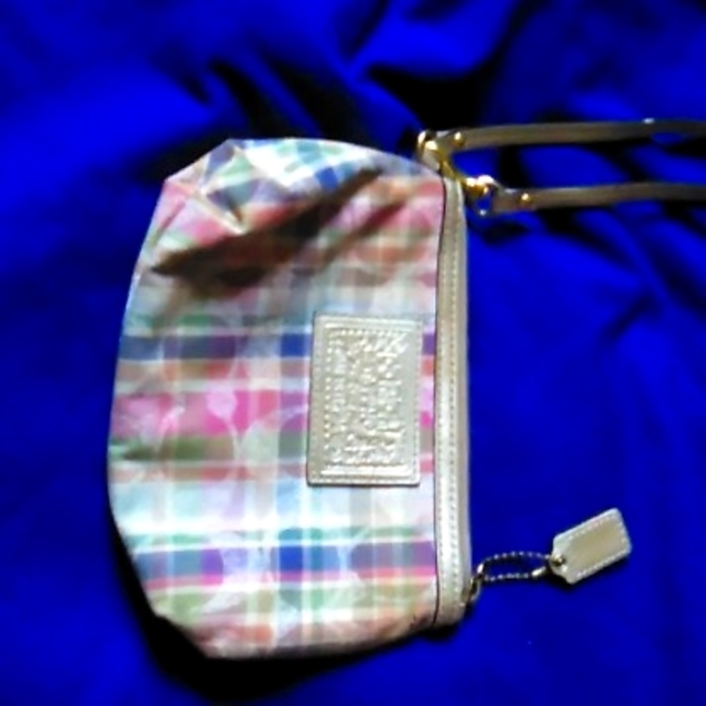 Coach multi-colored wristlet